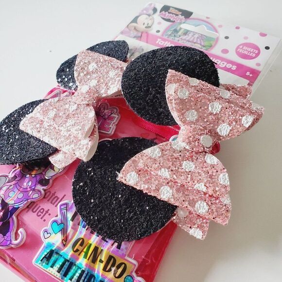 New Disney Junior Minnie Mouse Pack:  tote bag a mini bag, 2 hair clips and more - Picture 16 of 16